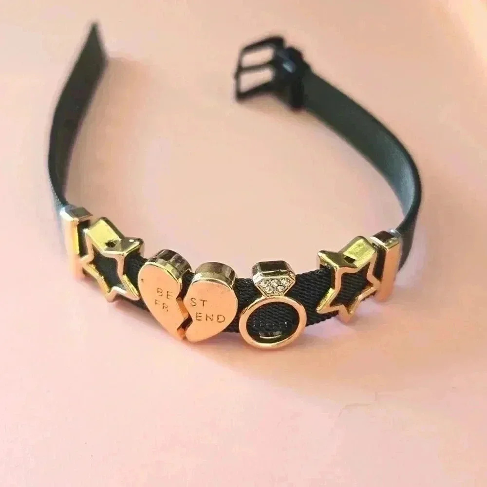 Friendship Charm Bracelet | Gold Stars & Heart